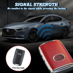 TPU Sand Leather Smart Key Shell with Keychain for Mazda (2014-2025)