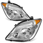 Chrome Amber Headlight for Dodge Mercedes Benz Freightliner Sprinter (2007–2013)