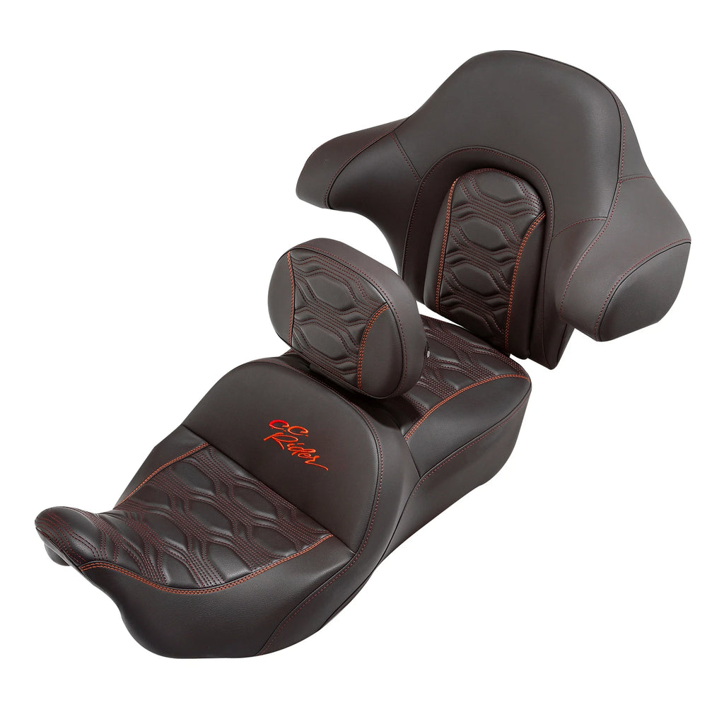 Driver & Passenger Seat Backrest for Harley Street Road Glide (2014–2023) Brown