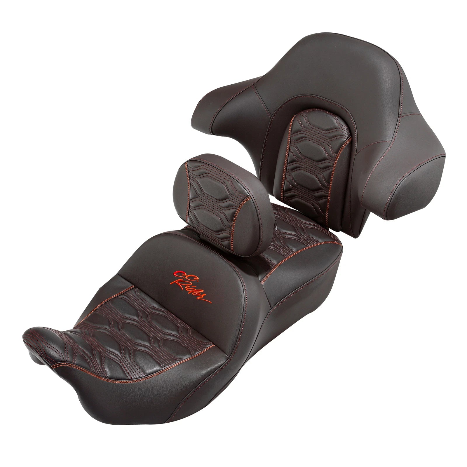Driver & Passenger Seat Backrest for Harley Street Road Glide (2014–2023) Brown