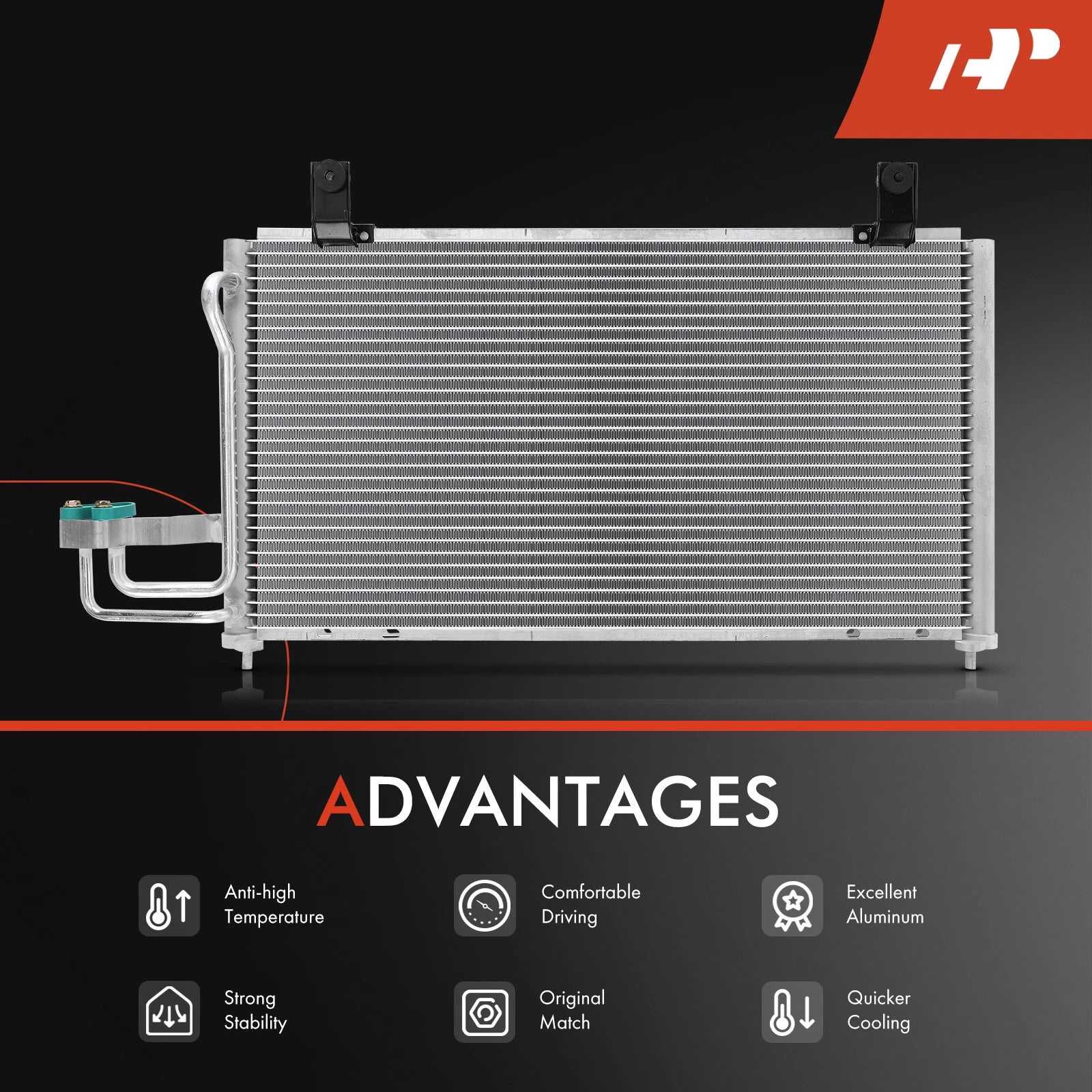 A/C Condenser with Bracket for Kia Sephia (1998-2001)