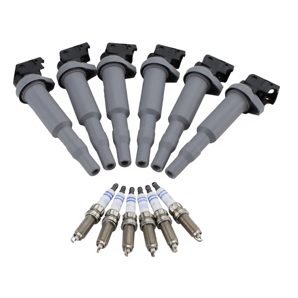 Set of 6 Ignition Coils & 6 Double Platinum Spark Plugs for BMW F82 F83 (2014–2020)