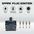 Ignition Coil + 4X Spark Plug for Toyota 4Runner Camry Lexus SC400 LS400 (1990–2000)