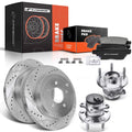 Rear Drilled Brake Rotor & Pad Set for Ford Edge Lincoln MKX (2007–2018)