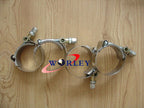 8 x 2.25" Stainless Steel Pipe Coupler T-Bolt Hose Clamps 63-70mm
