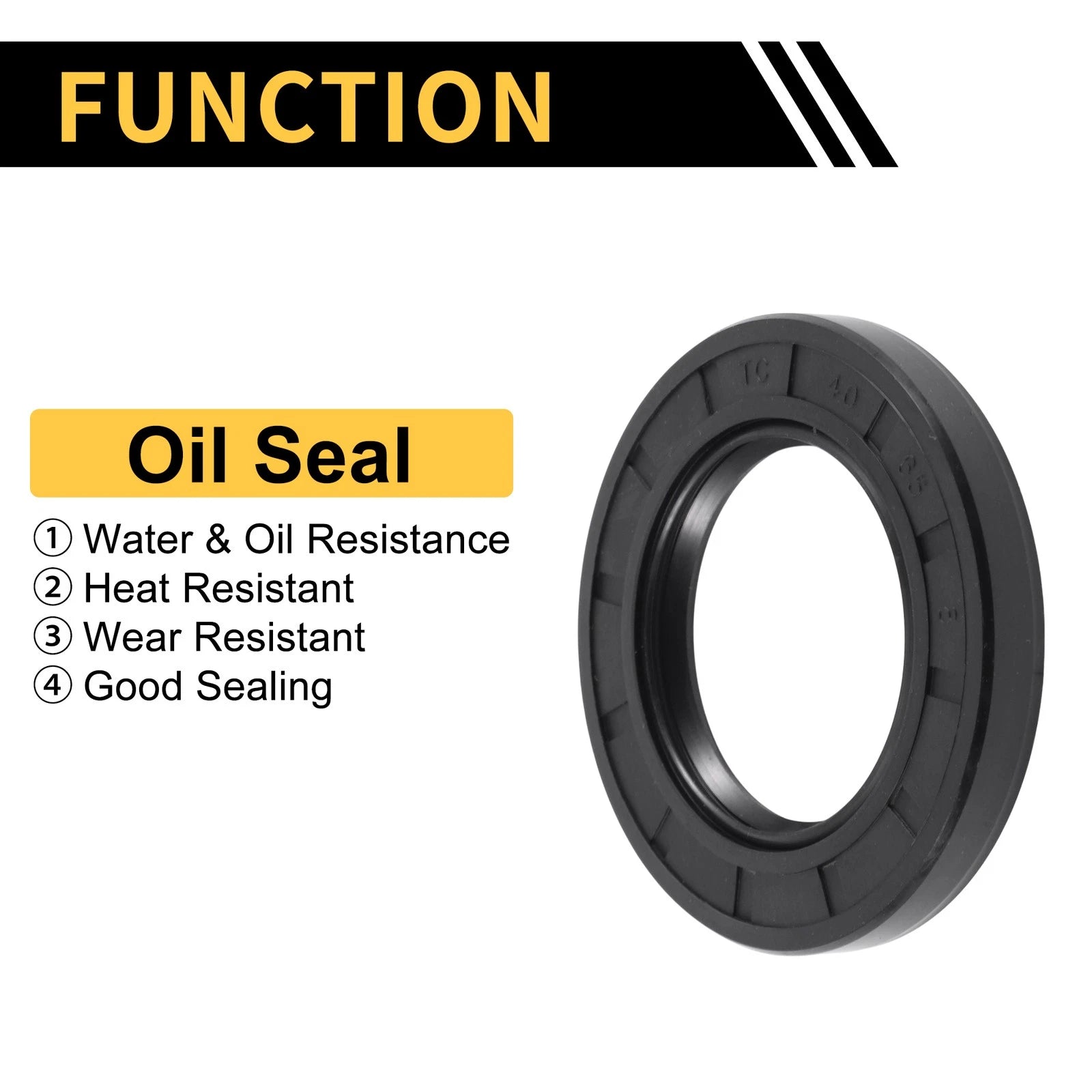 Set of 5 Oil Seal Rotary Shaft Seal NBR Rubber 40x65x8mm