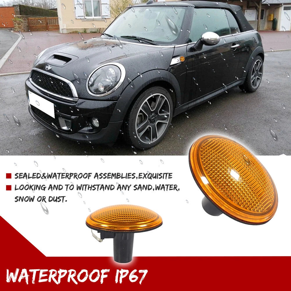 Amber Lens Fender Side Marker Lights for Mini Cooper (2007–2015)