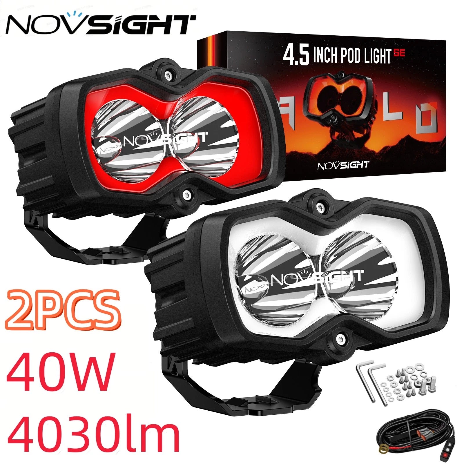 2X 4.5'' LED Work Pod Light for Jeep SUV Truck (Offroad)