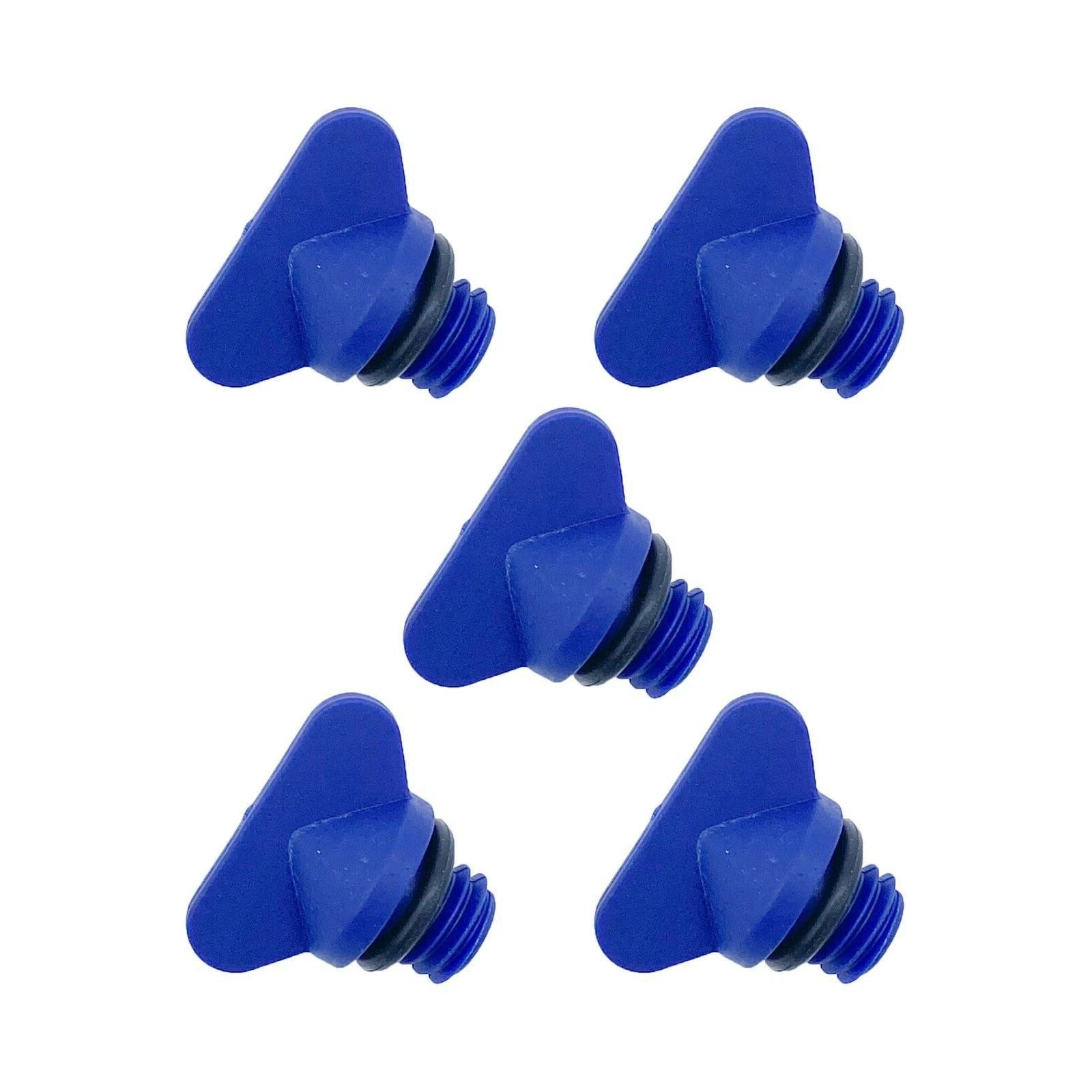 5 Pack Exhaust Manifold Block Drain Blue Plug for MerCruiser 4.3 5.0 350 6.2 496