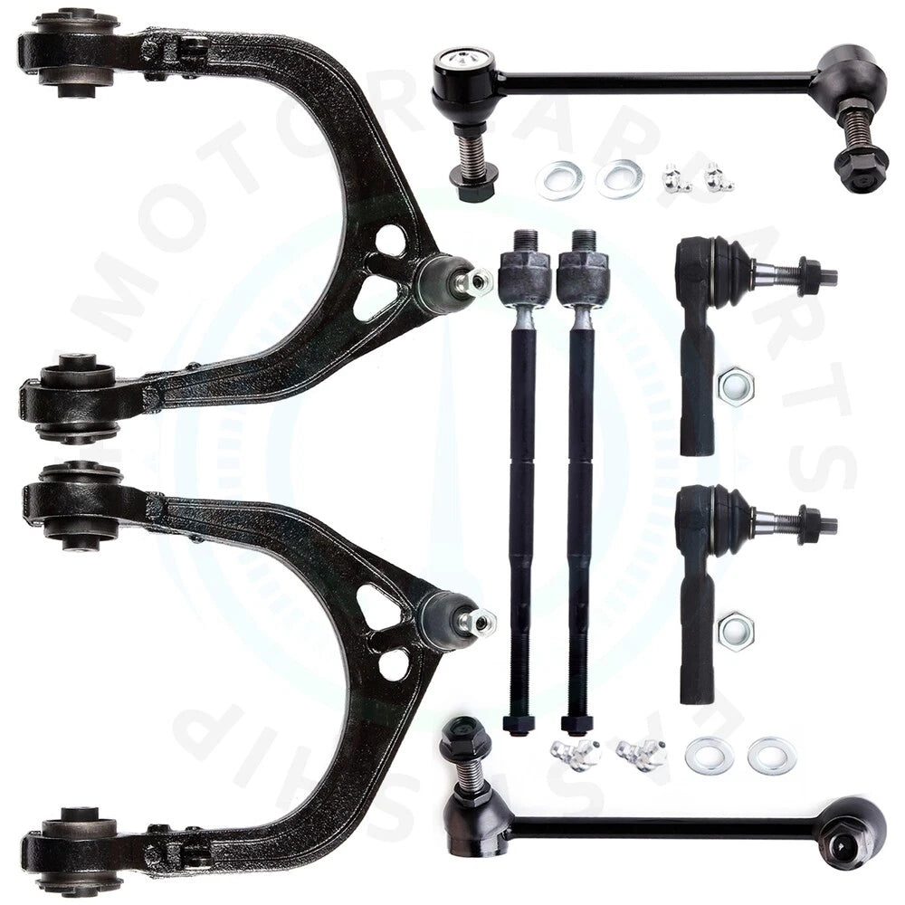 Set of 8 Front Control Arm Ball Joints Tie Rods for Dodge Challenger Chrysler 300