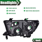 Black Chrome Headlights for Toyota Tundra, Sequoia (2007–2017)