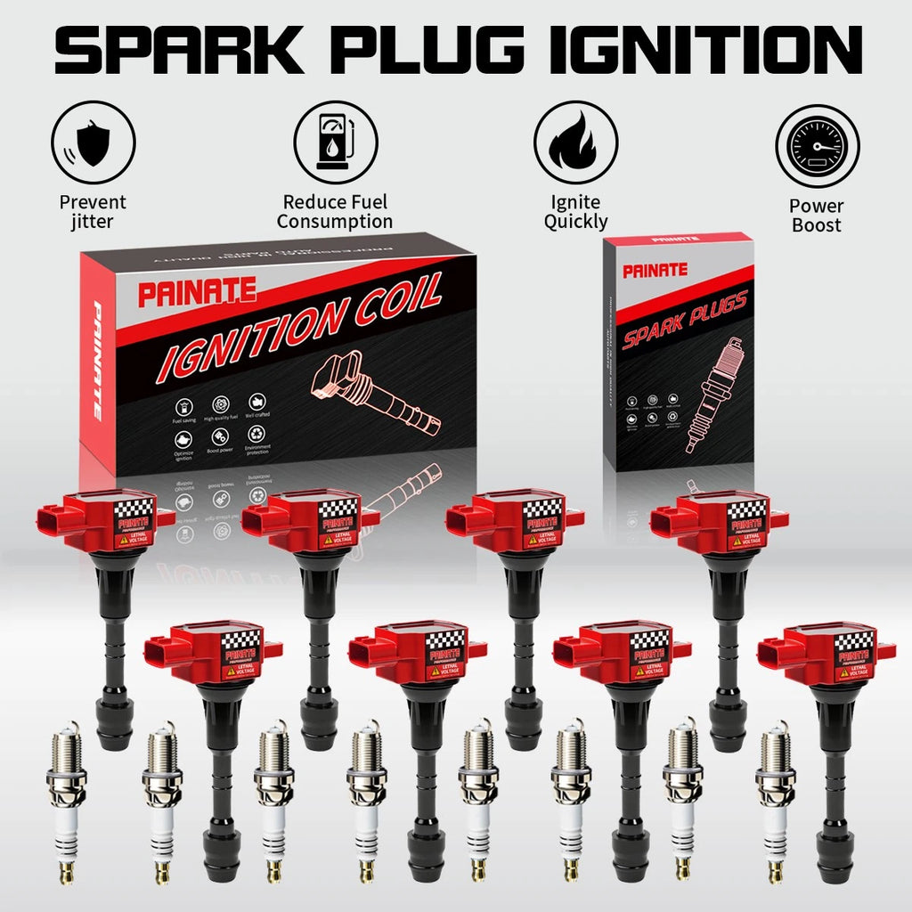 8X Ignition Coil & Spark Plug for Nissan Armada Titan Infiniti 5.6L (2004–2007) UF510