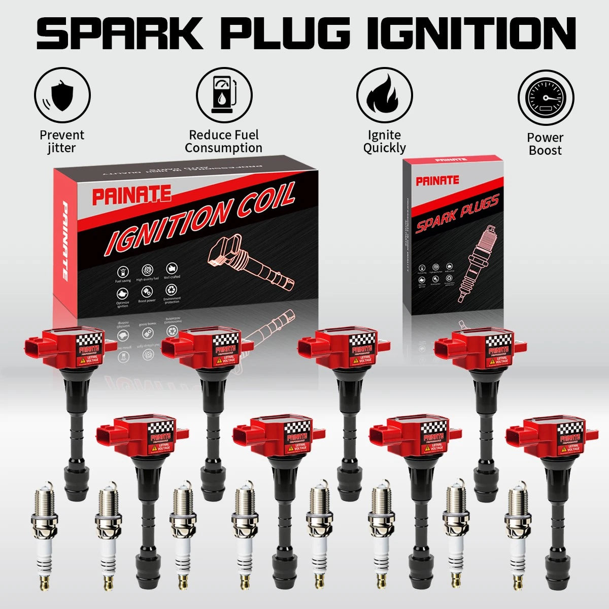 8X Ignition Coil & Spark Plug for Nissan Armada Titan Infiniti 5.6L (2004–2007) UF510