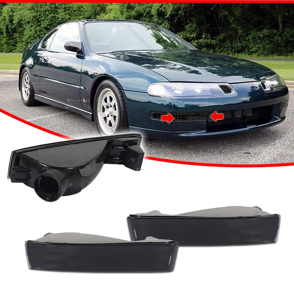 2X Smoked Front Inner Turn Signal Light Housing for Honda Prelude (1992–1996)