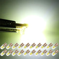 Set of 20 Super White T10 194 168 LED Lights for License Plate & Cluster