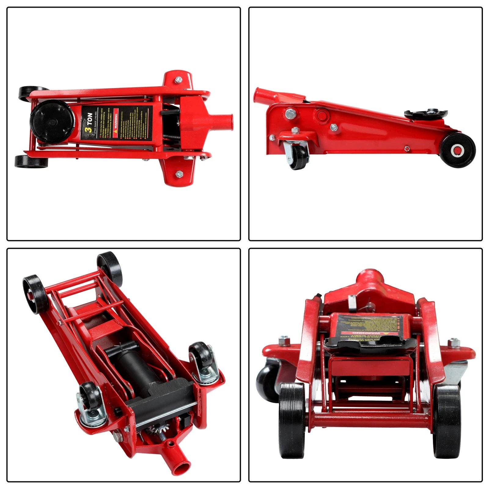 3 Ton Hydraulic Floor Jack for Universal Use (5.1"-18.3" Lift Range)