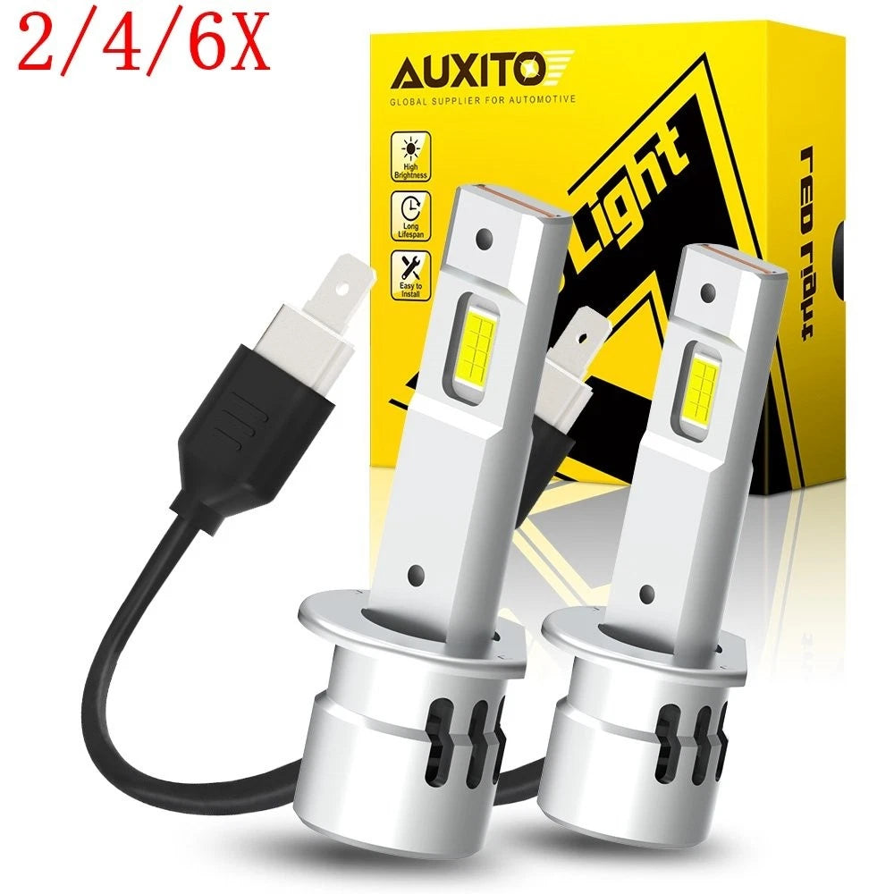 2X AUXITO H1 LED Headlight Kit Bulbs 20000LM Combo for