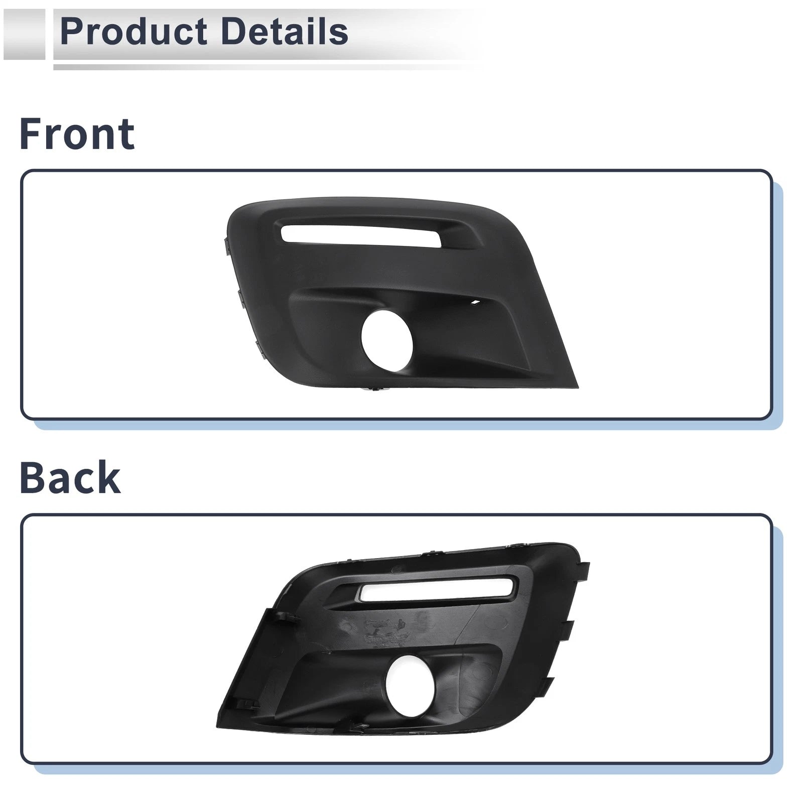 1 Pc Fog Light Grill for Nissan Partner (2015–2018) No./ Black