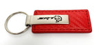 Leather Key Chain Rectangle with Carbon Fiber for Dodge SRT Vehicles (2015–2024)
