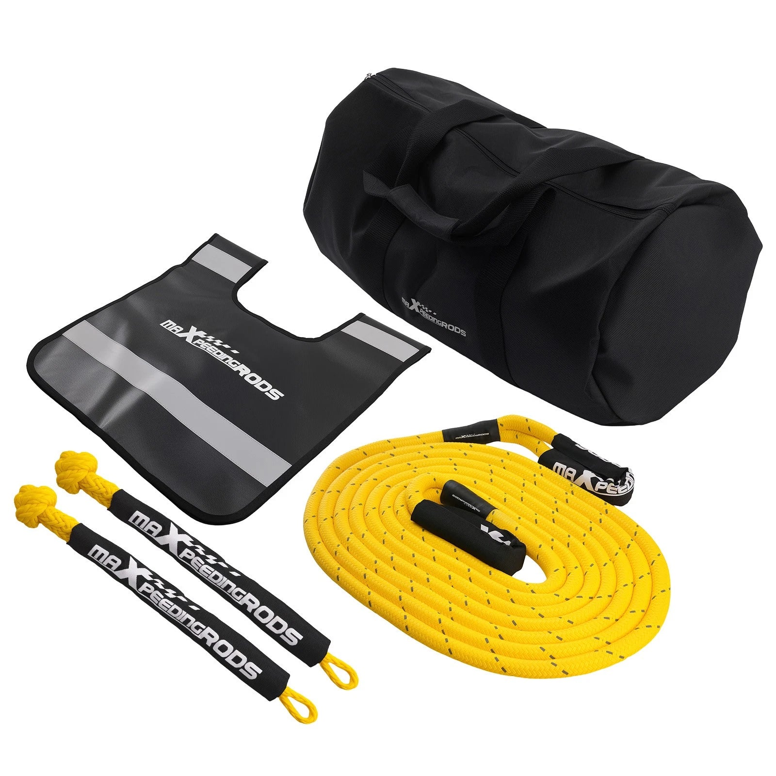 30ft Nylon Recovery Tow Rope for SUV Truck 4WD (30864lb, w/ Damper)