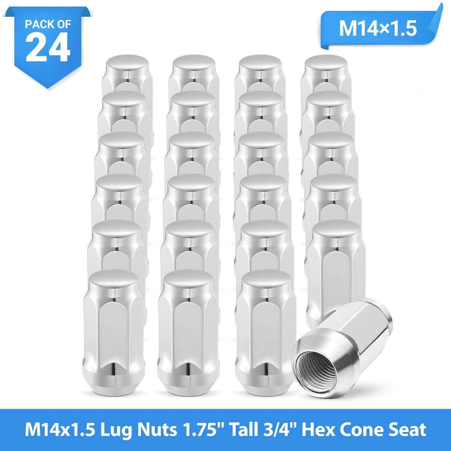 Chrome M14x1.5 Lug Nuts for GMC Yukon XL (2015-2024)