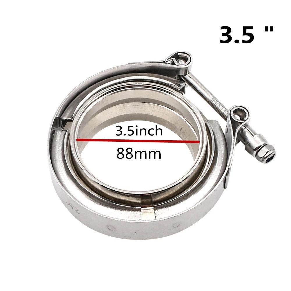 3.5" V-Band Clamp Flange Kit for Exhaust Downpipe (Universal)