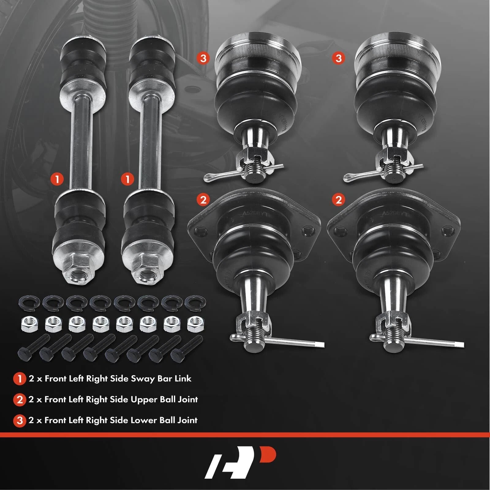 6X Front Stabilizer Bar End Link & Ball Joint for Chevy Malibu (1973-1983)