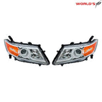 Set of 2 Halogen Front Headlights for Honda Odyssey (2011–2017) Chrome Amber