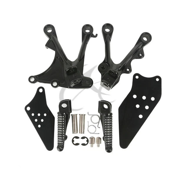 Set of 2 Motor Front Foot Pegs Bracket for Kawasaki Ninja ZX 6R ZX636 (2005–2008)
