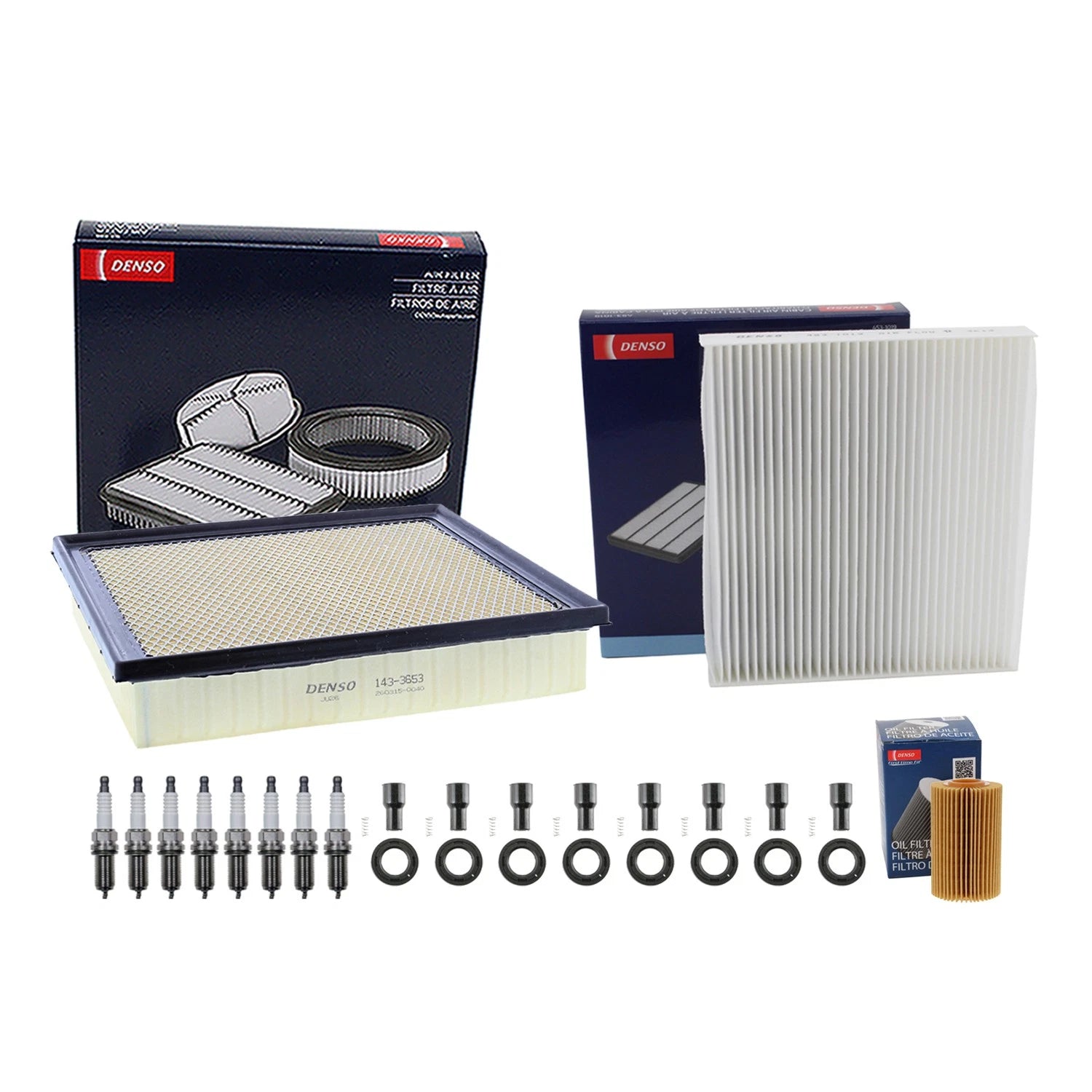 Denso Tune Up Kit 8 Spark Plugs & Boots for Sequoia Tundra (2008–2021)