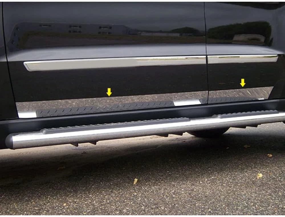 4p Luxury FX Chrome 3.375' Accent Door Molding Trim For 2011-2021 Grand Cherokee
