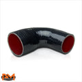 90 Elbow Coupler 2" to 2.5" Turbo Silicone Hose Reducer Black