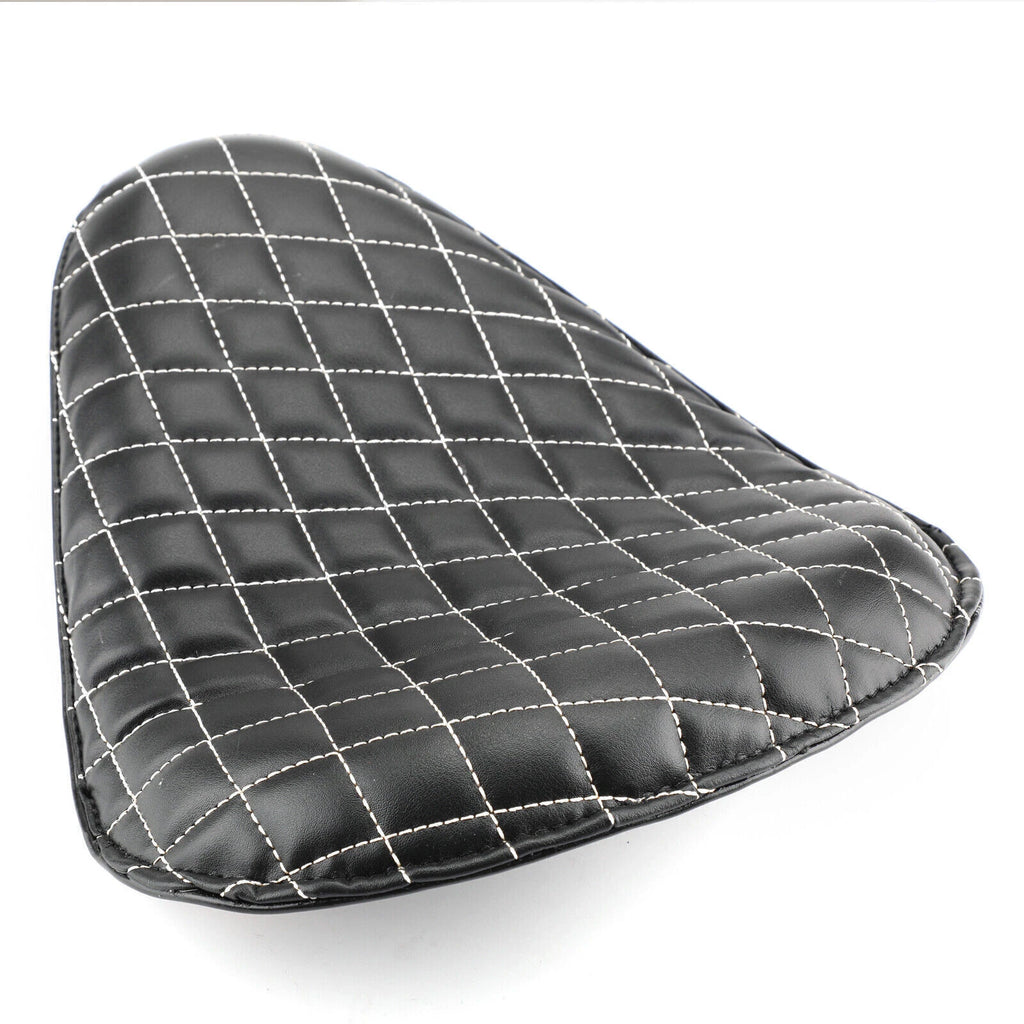 Plaid Leather Solo Driver Seat 12" for Honda Chopper Bobber