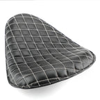 Plaid Leather Solo Driver Seat 12" for Honda Chopper Bobber