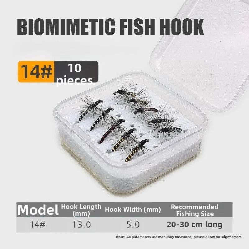 10pcs Chironomid Fly Lures for Trout and Whitefish (Midge Imitation)