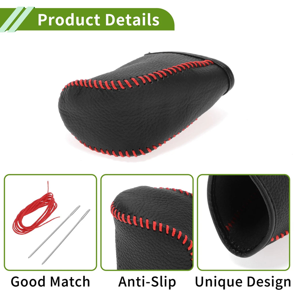 Gear Shift Knob Cover for Dodge Journey (2011–2020) Pebbled Black Red
