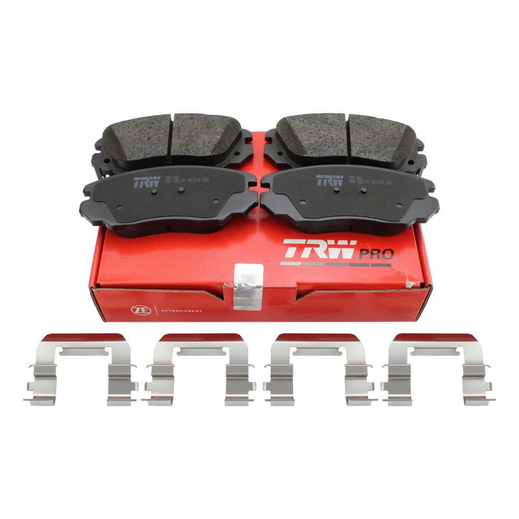 Set of 4 TRW Pro Front Ceramic Brake Pads for Buick Regal, Chevrolet Impala, GMC, Saab