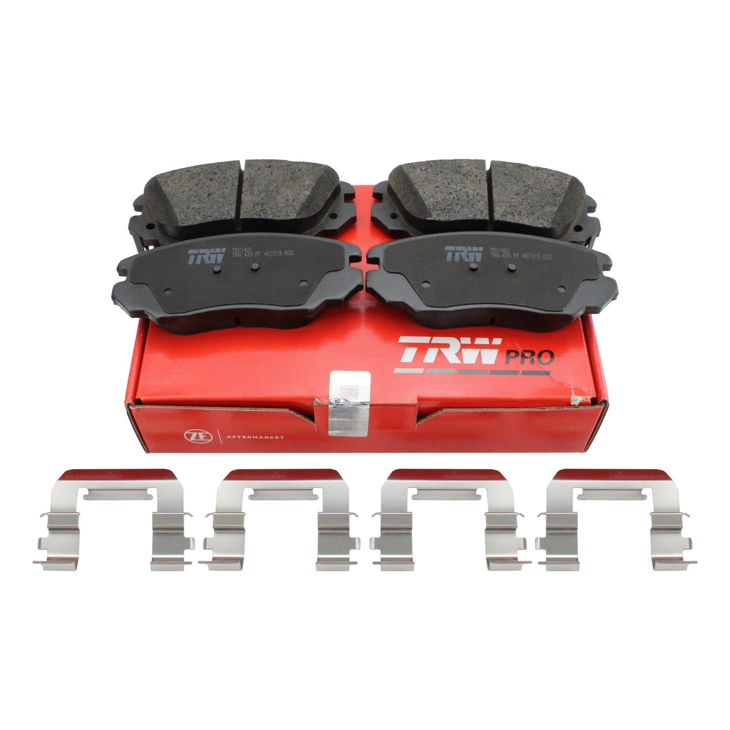 Set of 4 TRW Pro Front Ceramic Brake Pads for Buick Regal, Chevrolet Impala, GMC, Saab