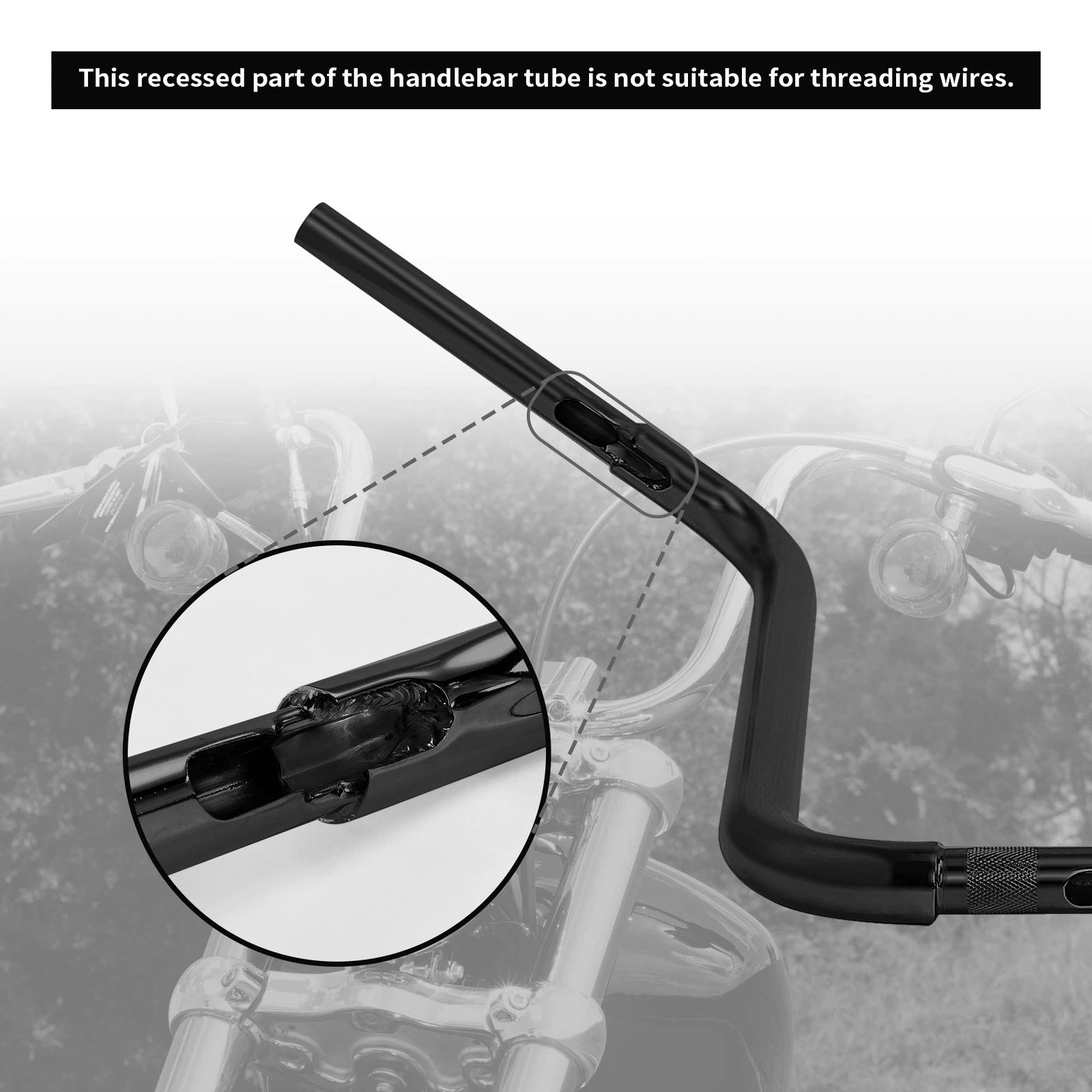 10" Rise Ape Hanger Handlebar for Harley FLST FXST Sportster XL