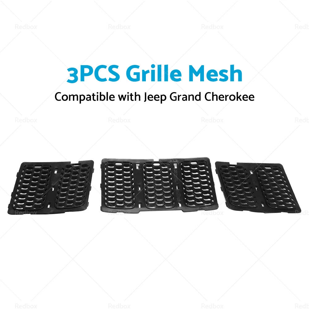 3X ABS Front Grille Mesh Insert Kit for Jeep Grand Cherokee (2014–2016)