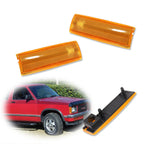2X Amber Lens Side Corner Marker Lights for Chevy S10 GMC Jimmy S15