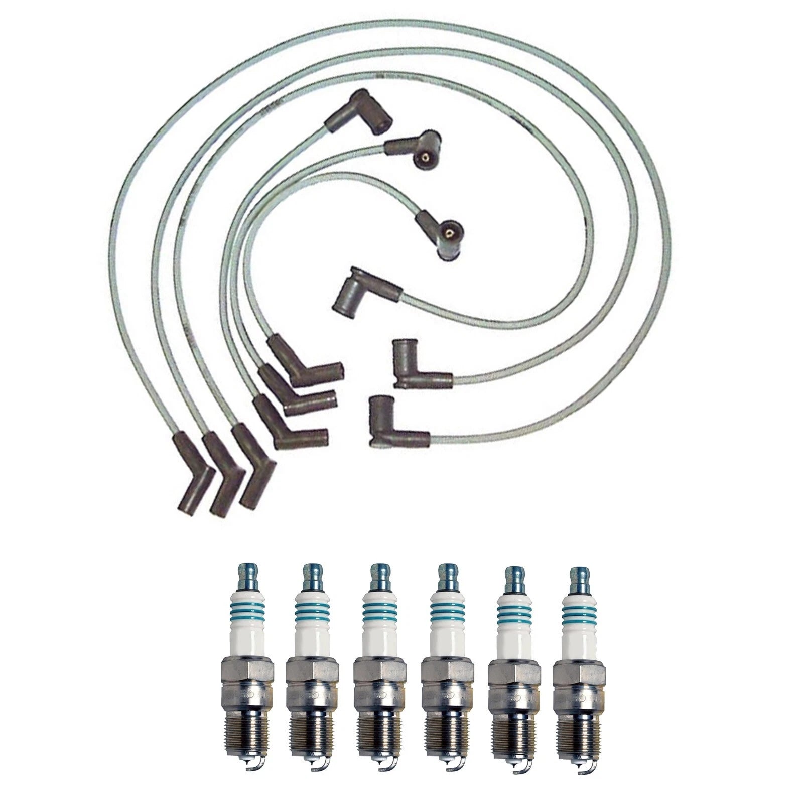 Denso Wire Set & 6 Iridium Power Spark Plugs Kit for Ford Mustang (1994–2004)