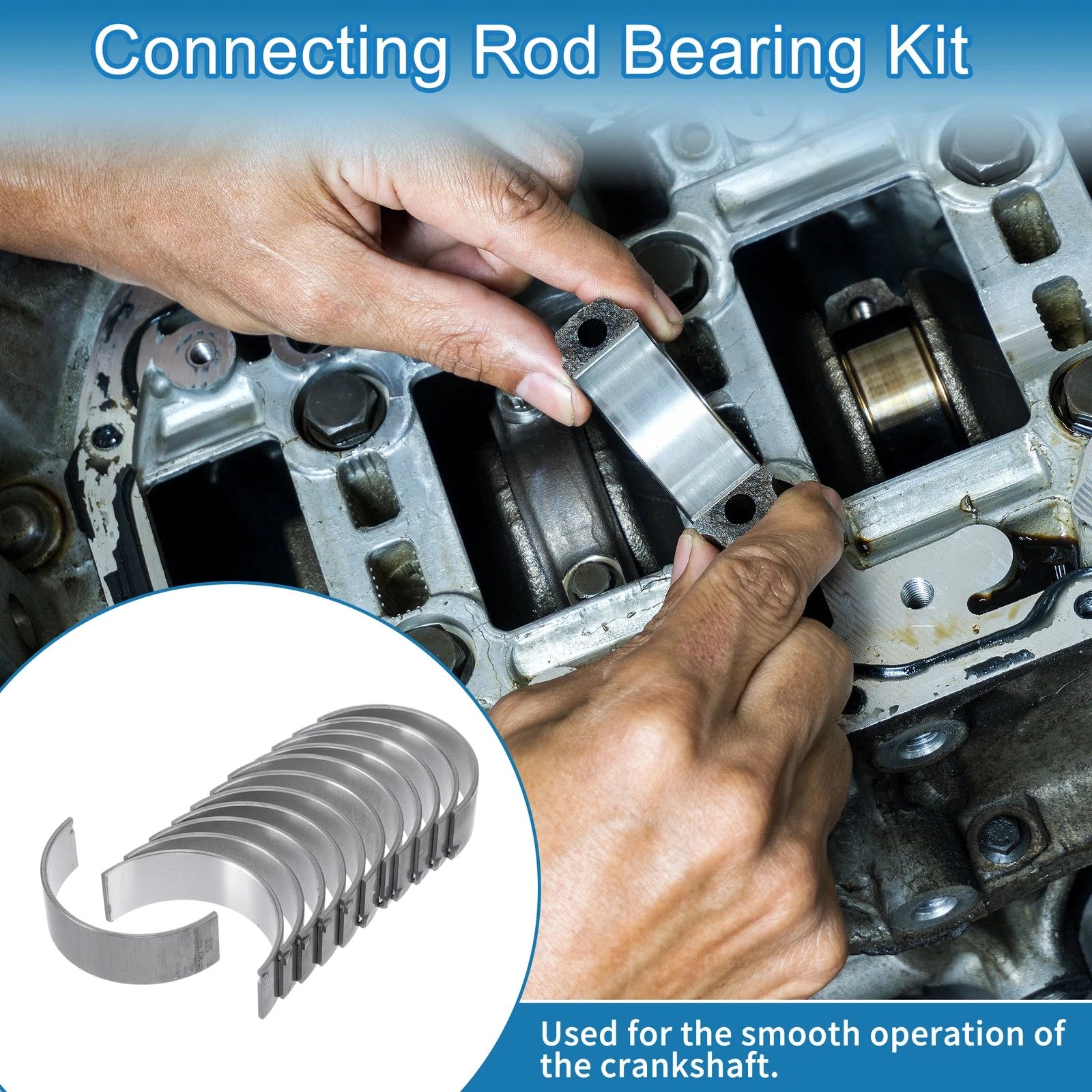 Set of 12 Connecting Rod Bearings No. 2720300160 for Mercedes-Benz C230 (2005–2009)