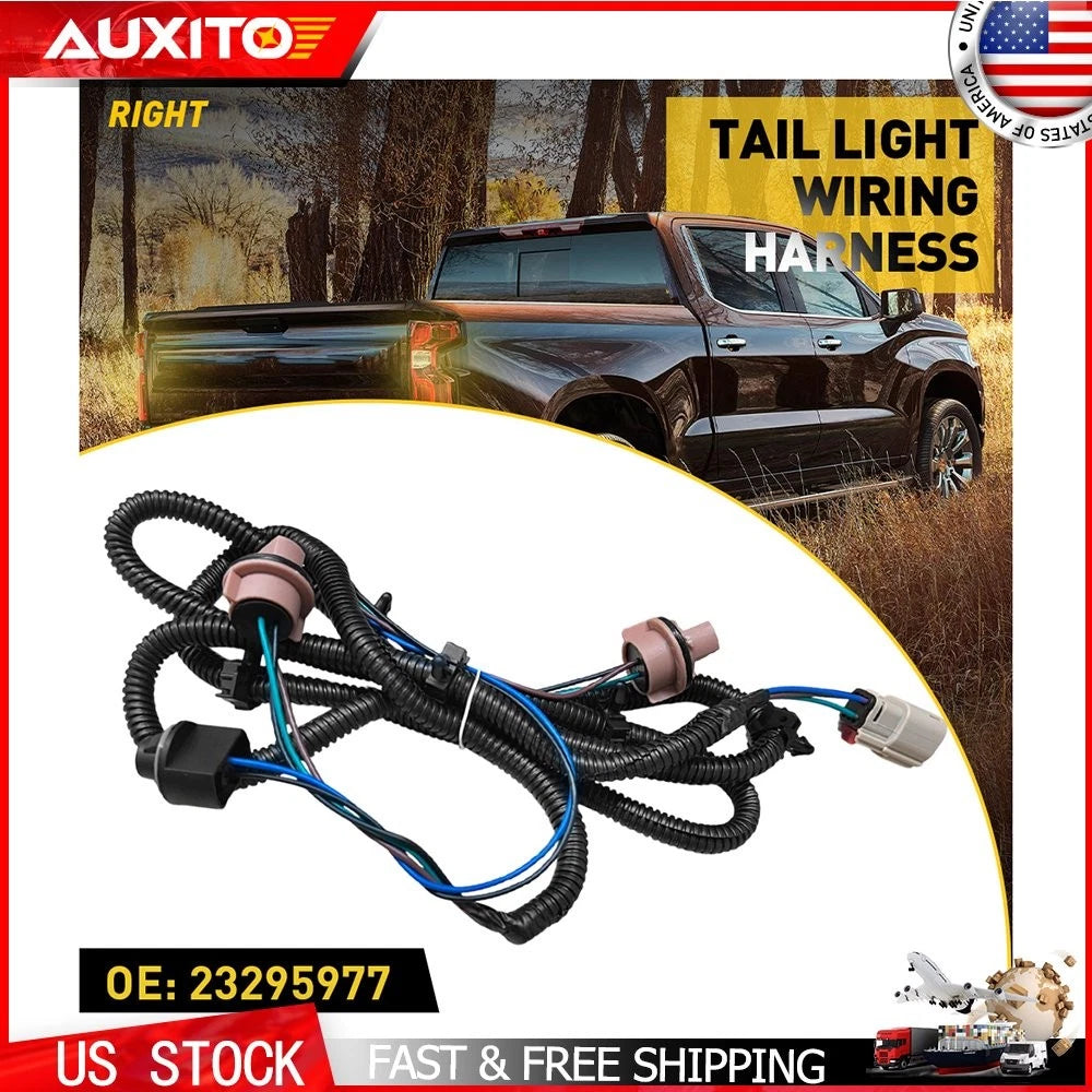 Tail Light Wire Socket Wiring Harness for Chevy Silverado GMC Sierra 1500 (2007–2018) RH