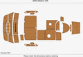 EVA Foam Teak Deck Flooring Mat for Glastron 249 (2002)