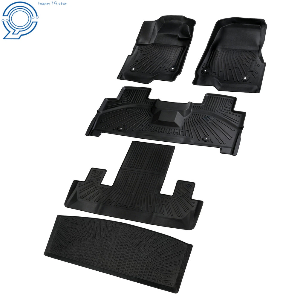 Set of 5 Black TPE Floor Mats + Cargo Liner for Ford Expedition/Max (2018–2024)
