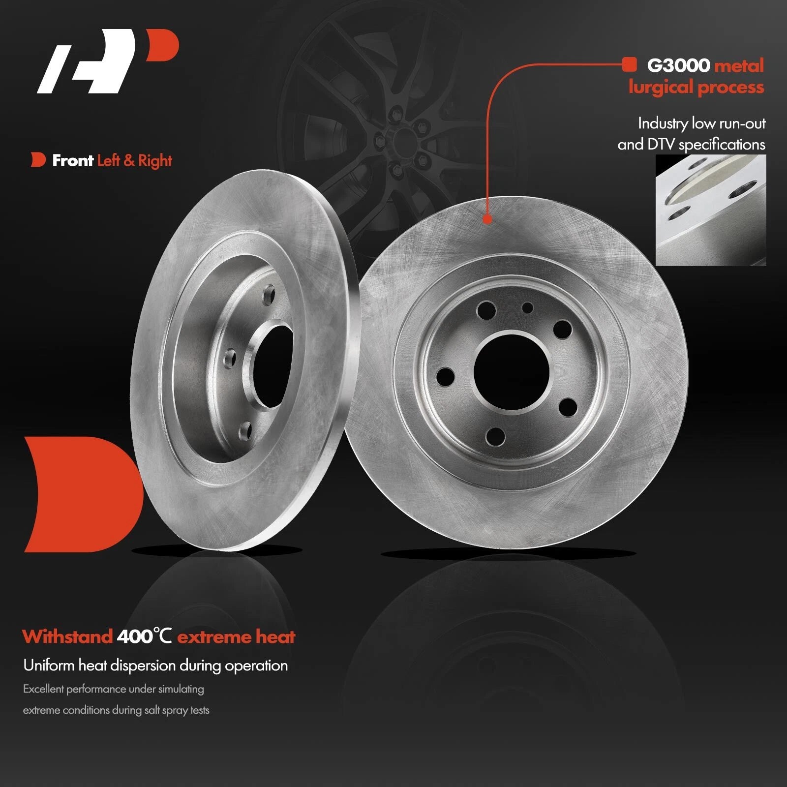 Rear Disc Brake Rotors & Ceramic Pads for Chevrolet Cruze (2011–2015)