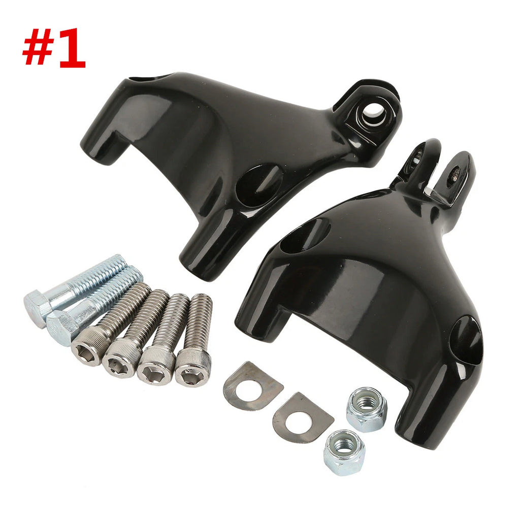 Black Passenger Foot Peg Mount for Harley Sportster XL883 XL1200 (2004–2013)