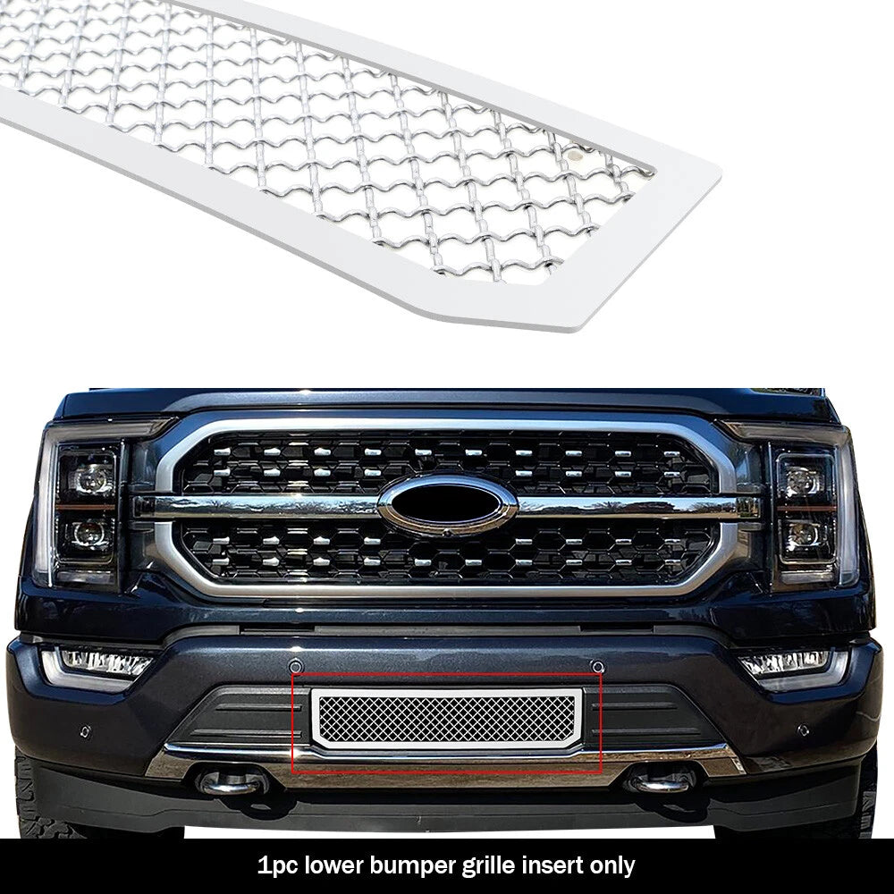 Stainless Chrome Mesh Grille Insert for Ford F-150 (2021-2023)