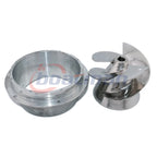 5 7/8" Stainless Steel Outboard Jet Impeller + Aluminum Flanged Liner